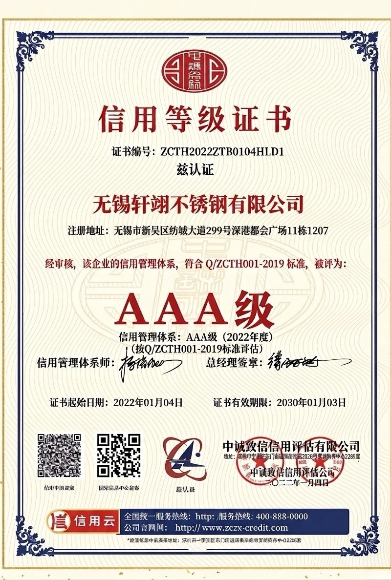 AAA Credit Rating Certificate AAA Credit Rating Certificate